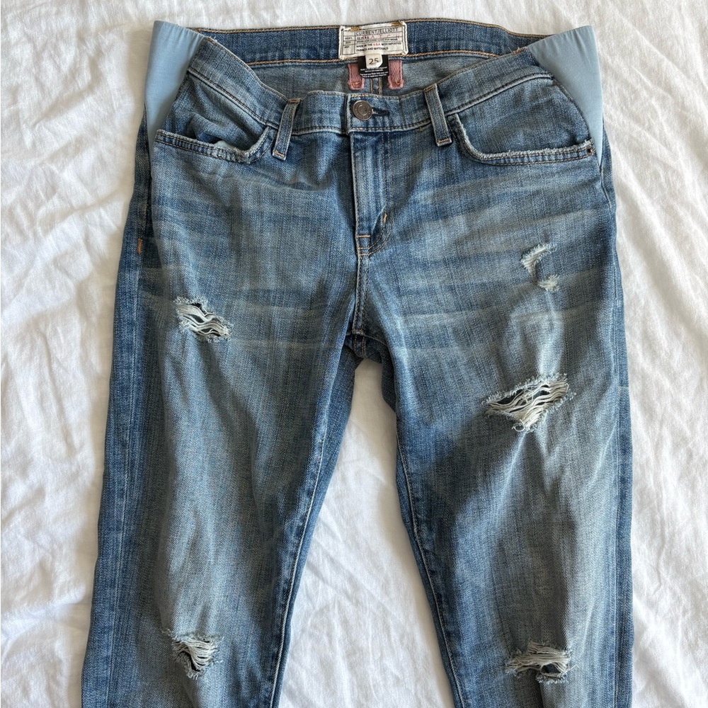 MATERNITY Current/Elliott Distressed Jeans